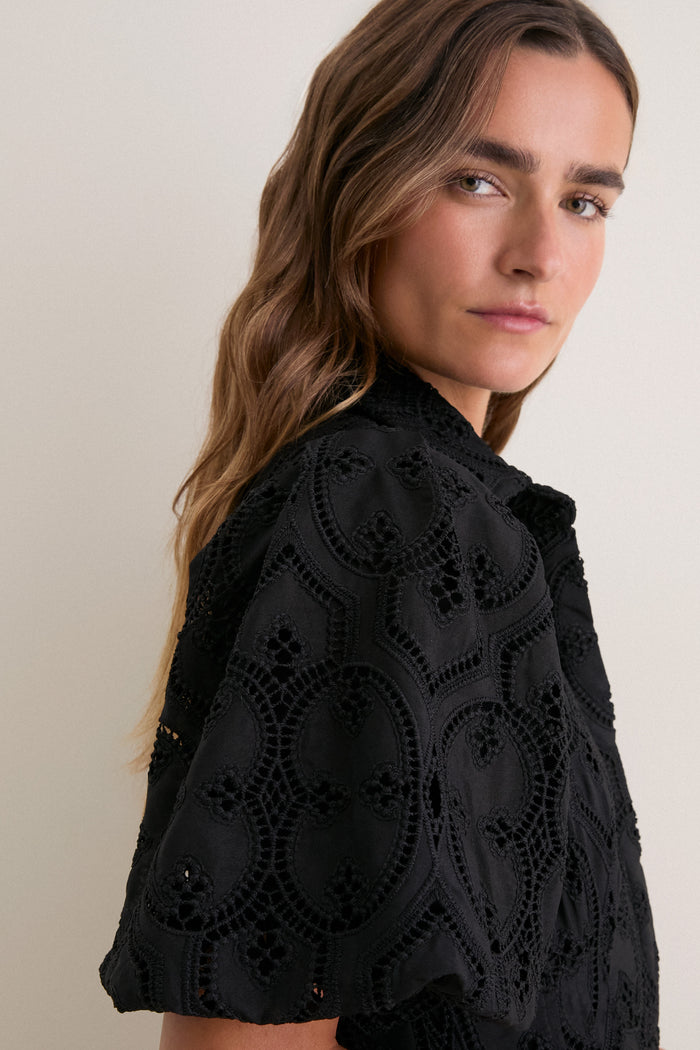 Noir Eyelet Delaney Dress