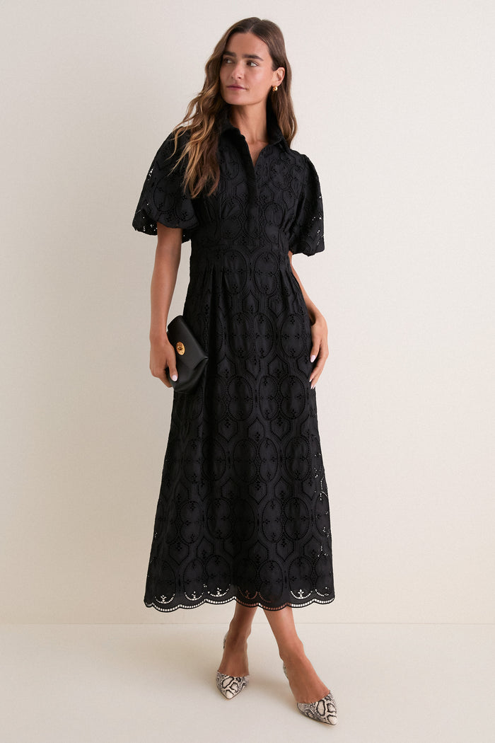 Noir Eyelet Delaney Dress