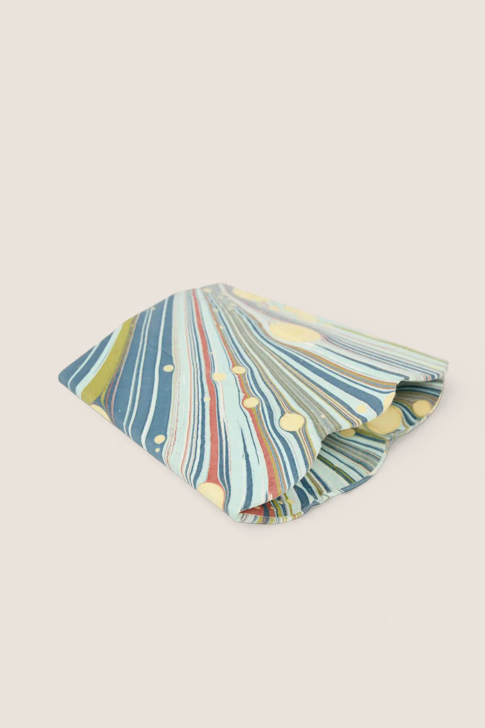 Ocean Fire Whirl Marble Scalloped Pen Pot