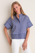 Ocean Gingham Sofia Stitch Shirt