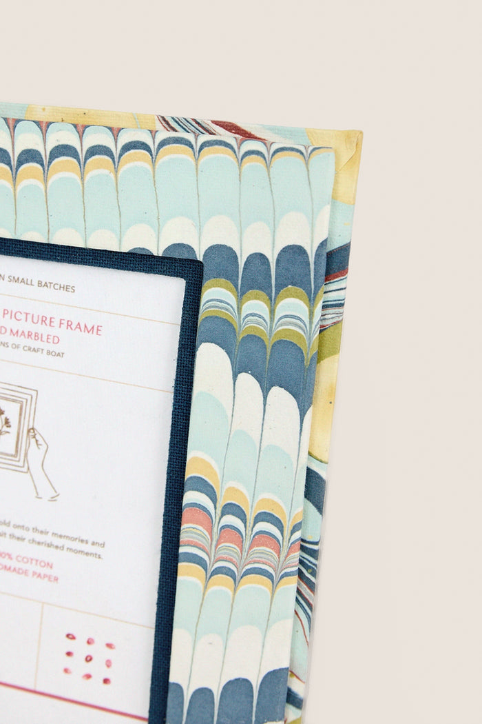 Ocean Mountain Hand Marbled Tabletop Picture Frame