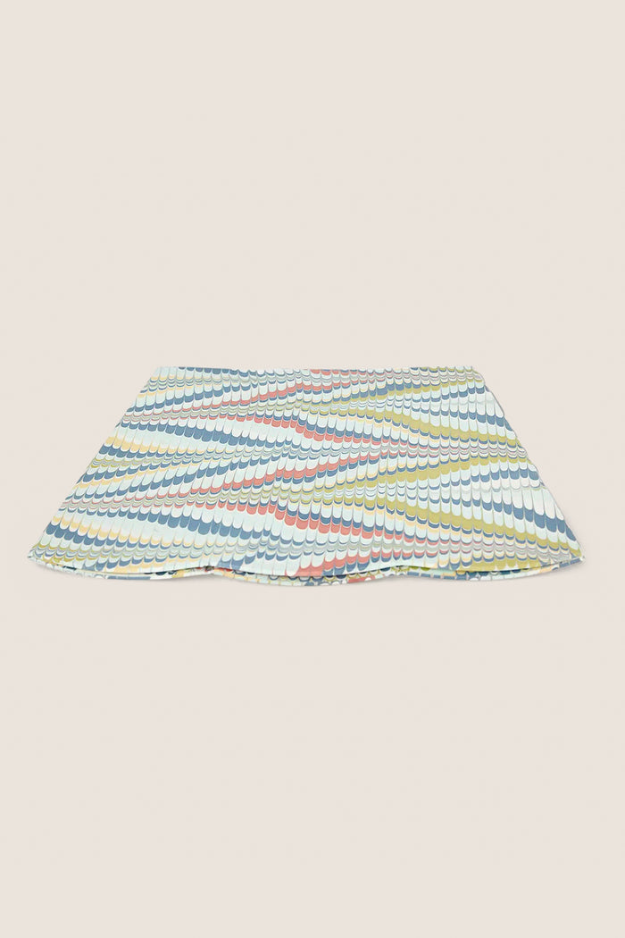 Ocean Mountain Marbled Scalloped Collapsible Basket