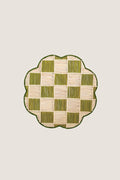 Olive Gingham Cloud Placemat