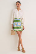 Olympia Fresco Payton Wrap Mini Skirt