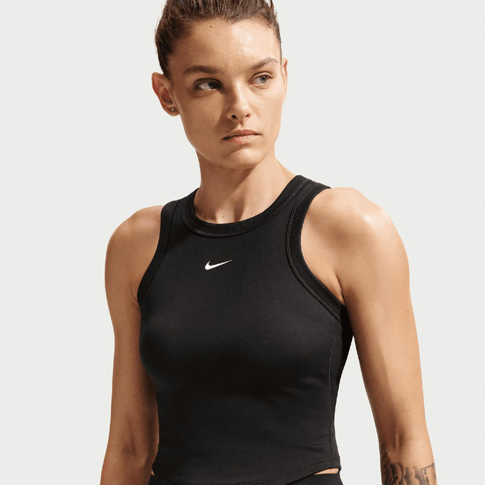 NIKE ONE FITTED DF CROP TANK WMS Black