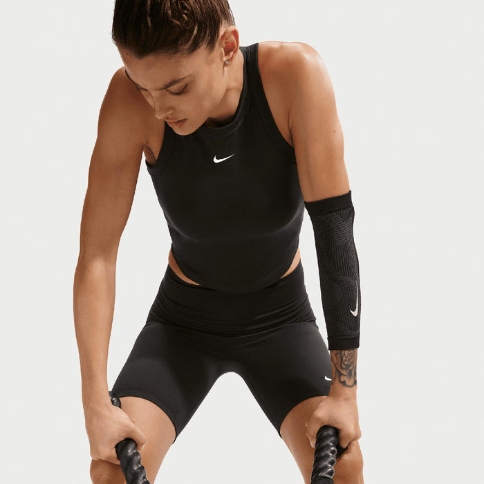 NIKE ONE FITTED DF CROP TANK WMS Black