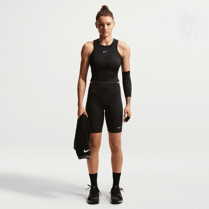 NIKE ONE FITTED DF CROP TANK WMS Black