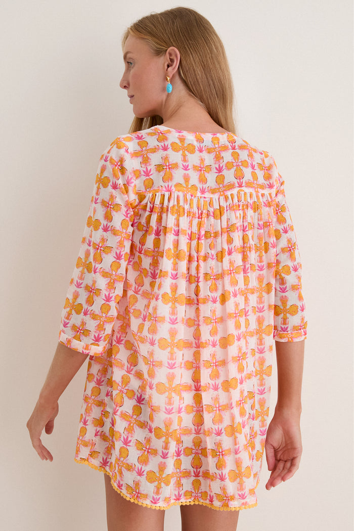 Orange Aura Seychelles Short Tunic