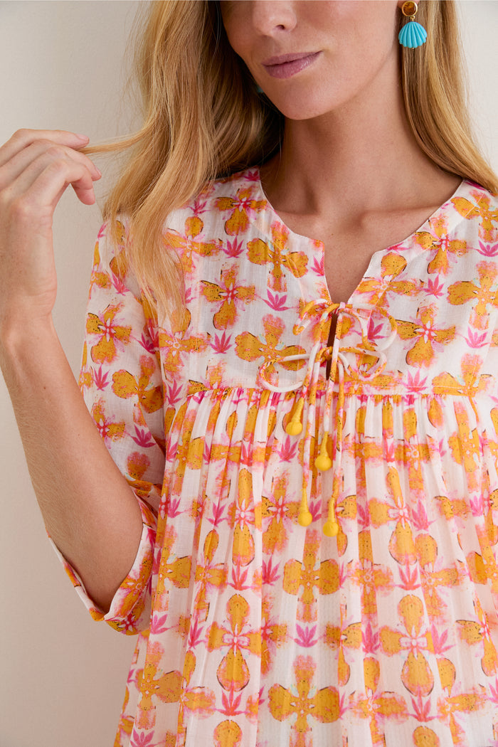 Orange Aura Seychelles Short Tunic