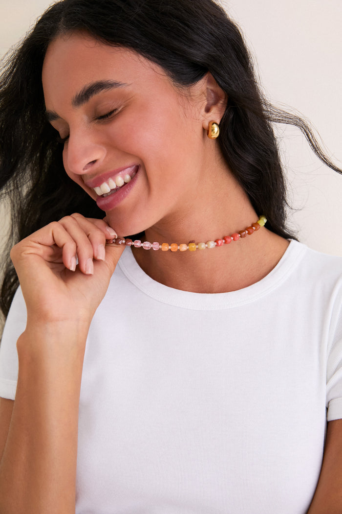 Orange Multi Summer Skies Necklace