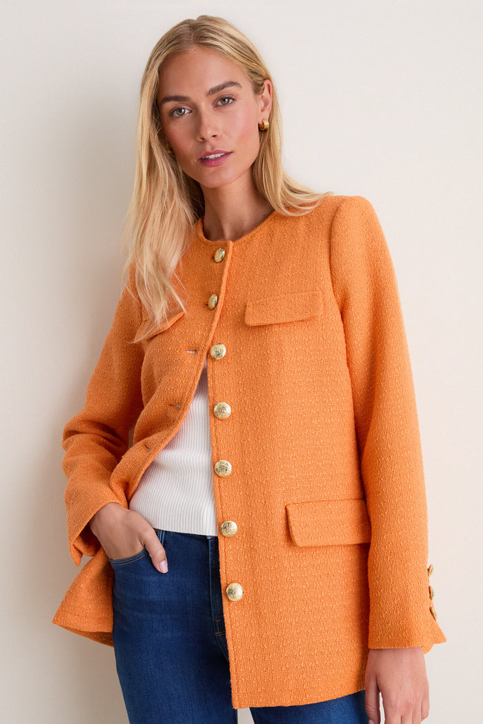 Orange Tweed Jennings Jacket