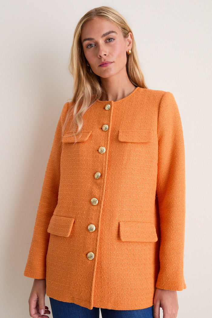 Orange Tweed Jennings Jacket