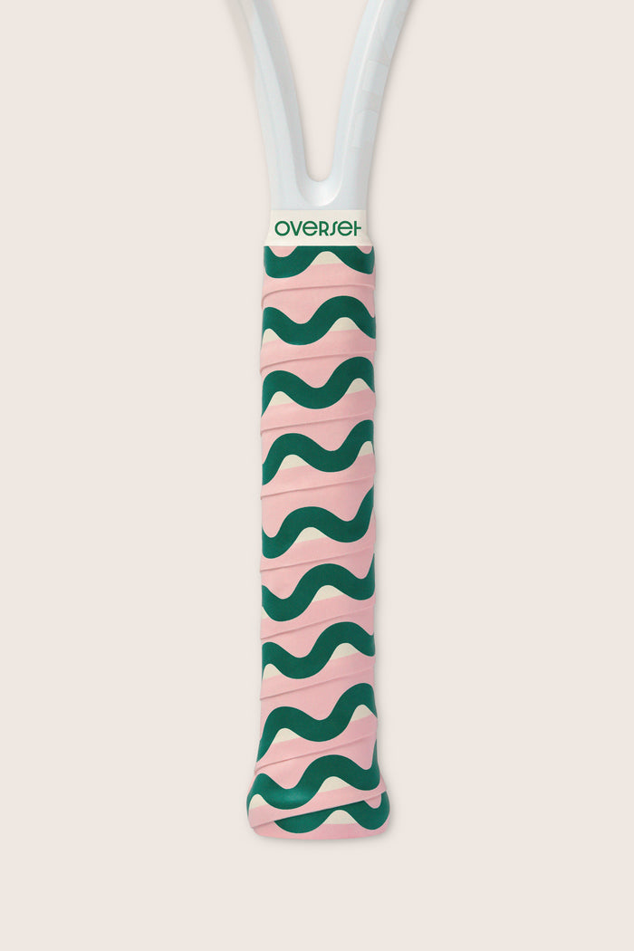 Overset Green and Pink Wave Overgrip