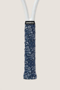 Overset Navy and White Bandana Overgrip