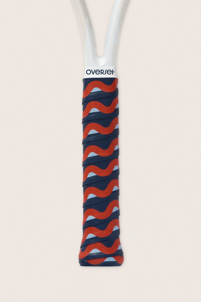 Overset Red and Navy Wave Overgrip