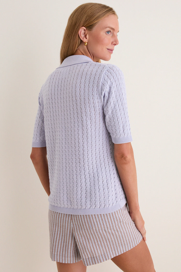 Pale Iris Madelene Knit Shirt