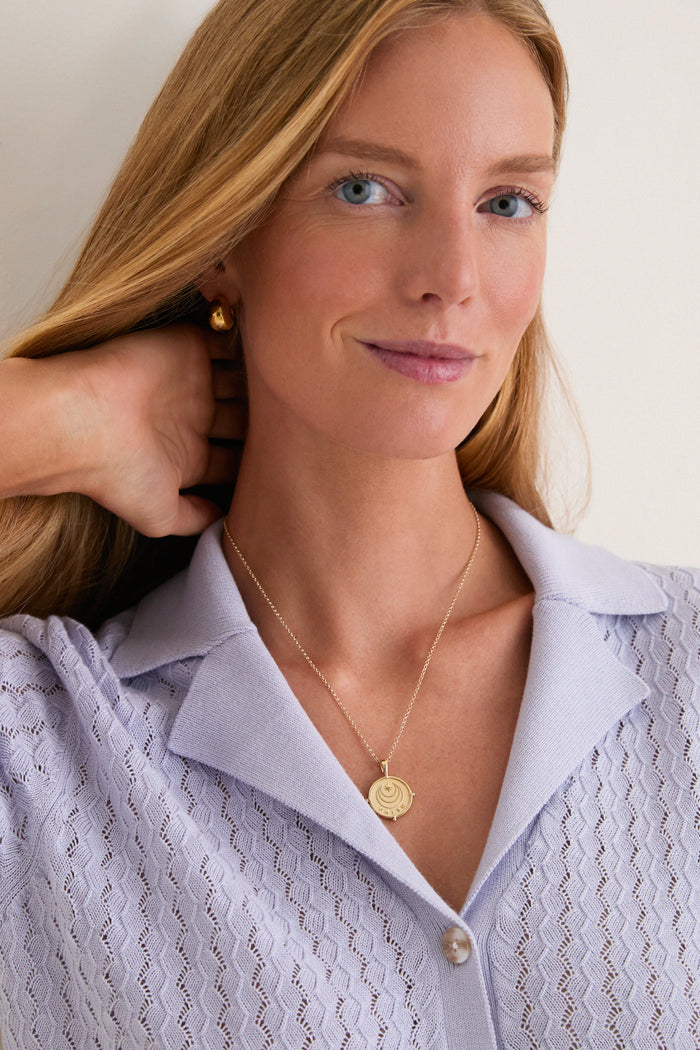 Pale Iris Madelene Knit Shirt
