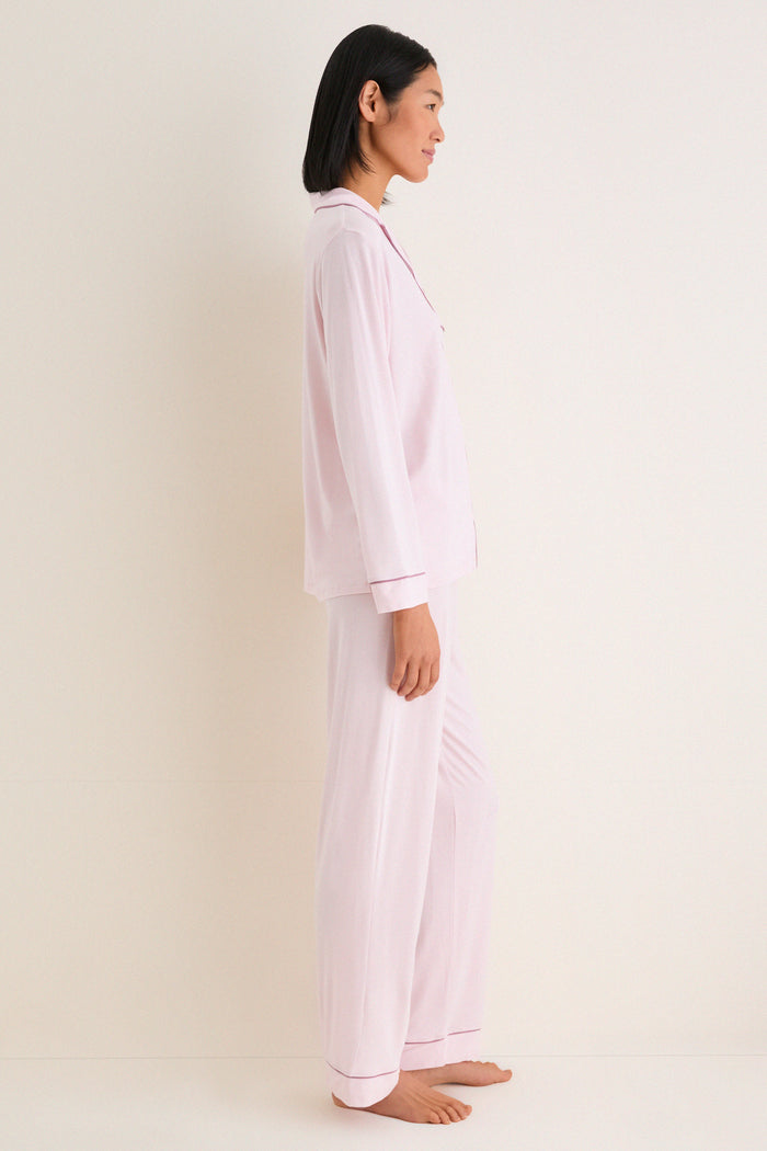 Pale Pink Gisele Long PJ Set