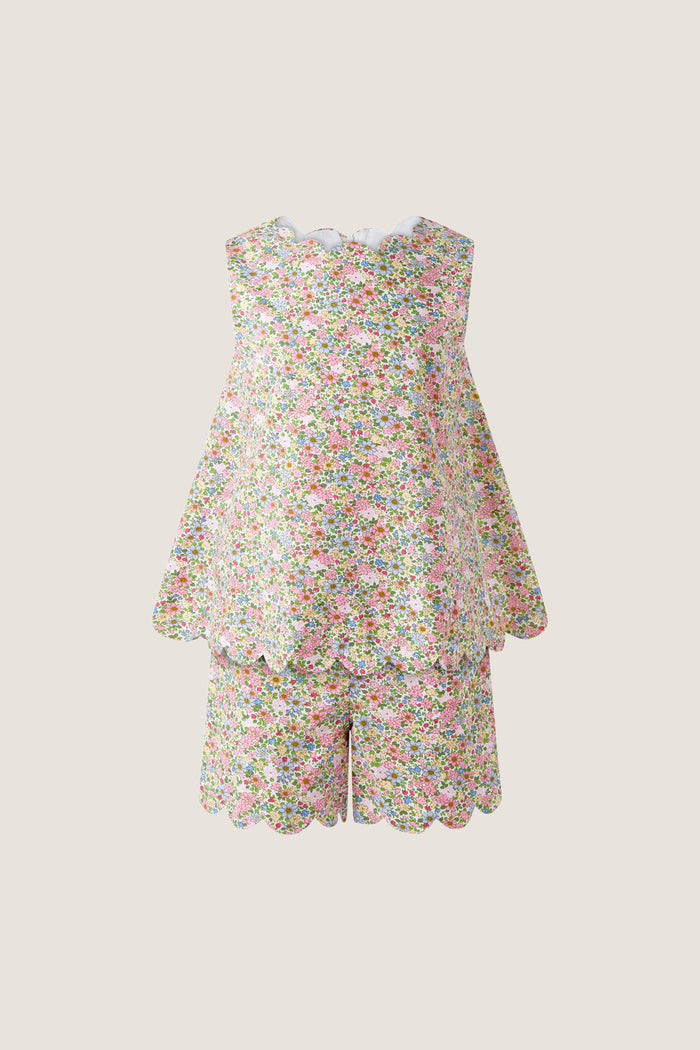 Pastel Floral Scalloped Set