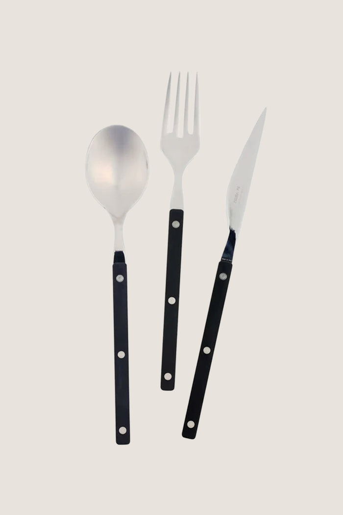 Pastello Black Three-Piece Place Setting