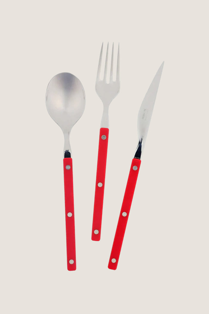 Pastello Red Three-Piece Place Setting