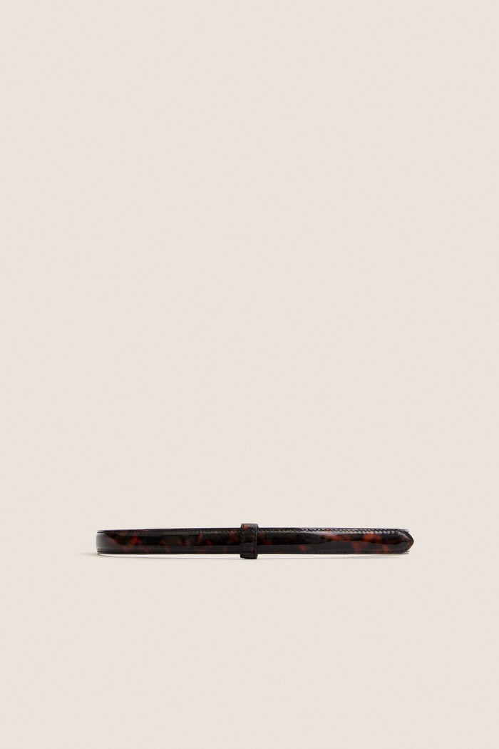 Patent Tortoise Skinny Belt