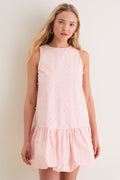 Peach Ivory Aurora Sleeveless Mini Dress