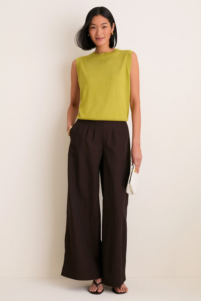 Pear Cashmere Silk Sleeveless Ava Shell