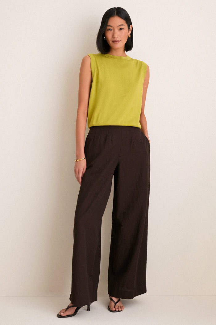 Pear Cashmere Silk Sleeveless Ava Shell
