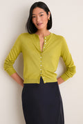 Pear Cashmere Silk Spencer Cardigan