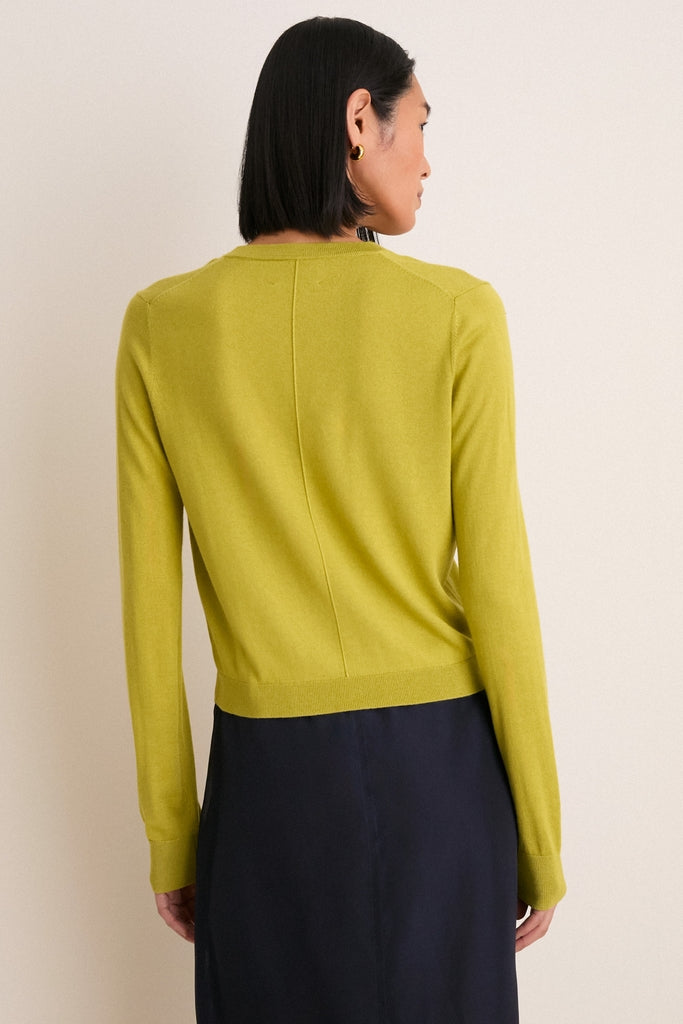 Pear Cashmere Silk Spencer Cardigan