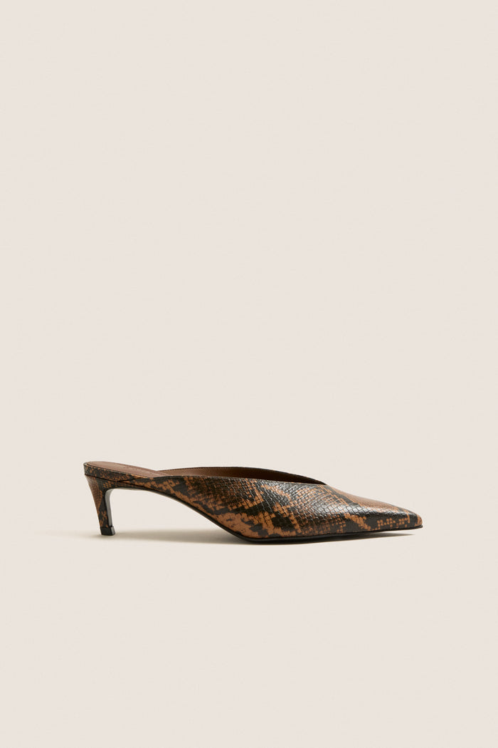 Pecan Brown Loren Mid Heels