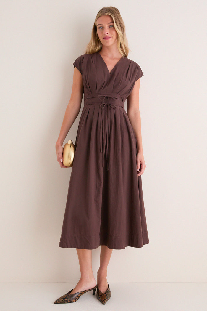 Pecan Brown Loren Mid Heels