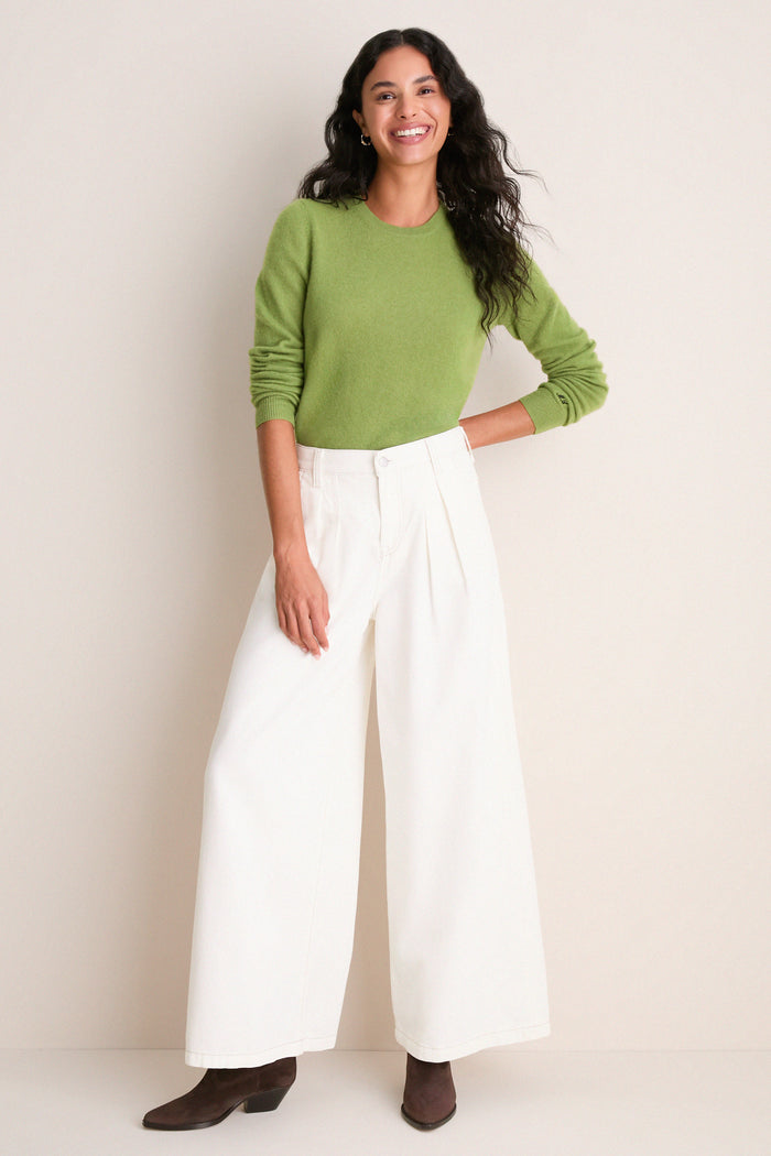 Peridot Cashmere Elizabeth Crewneck