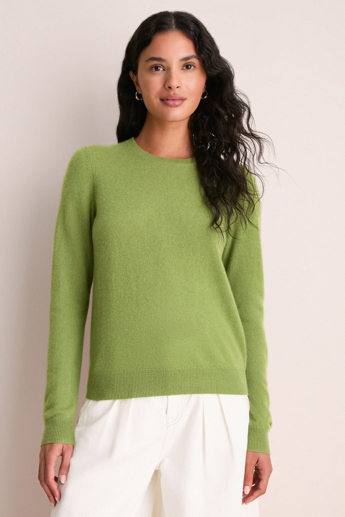 Peridot Cashmere Elizabeth Crewneck