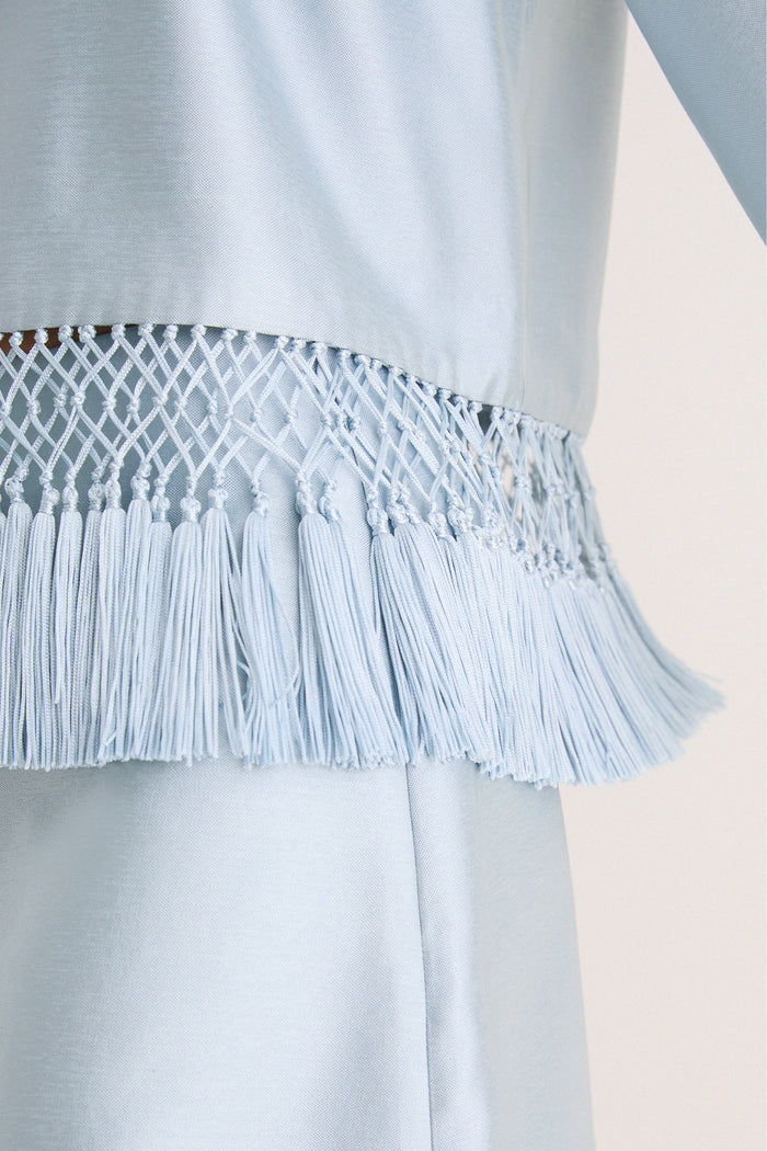 Pewter Blue Maxine Tassel Top