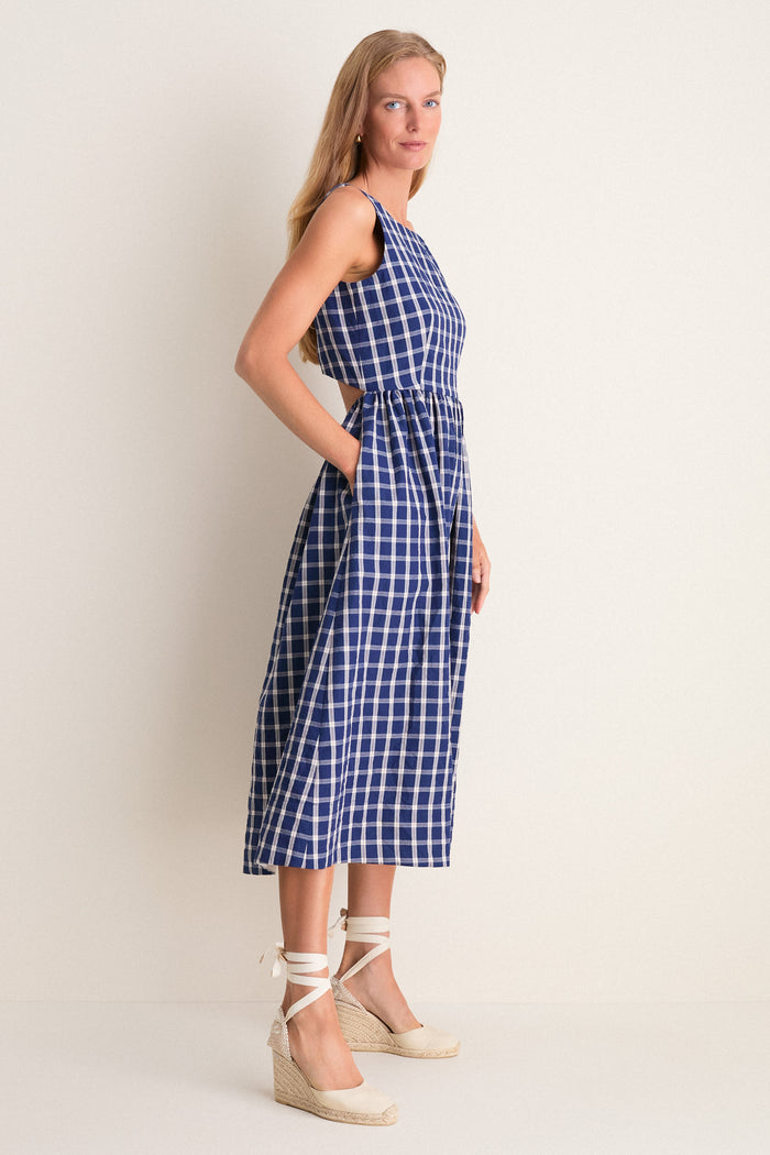 Picnic Plaid Poppy Dress