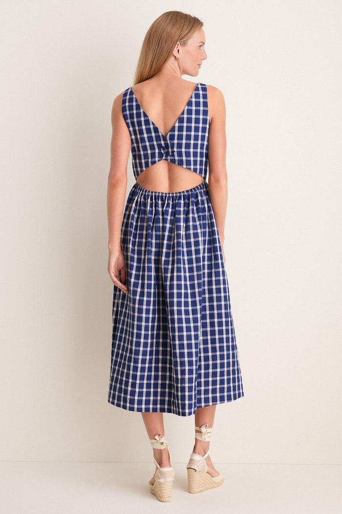 Picnic Plaid Poppy Dress