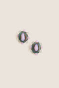 Pink and Blue Glass Lumira Earrings