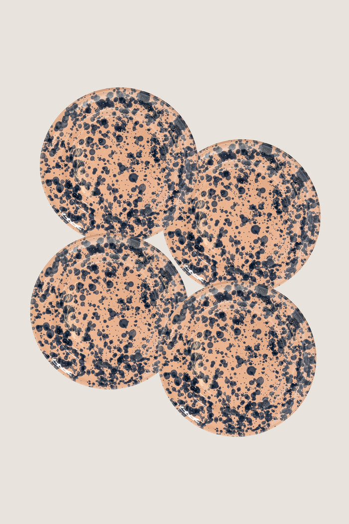 Pink and Blue Splatter Side Plate (Set of 4)