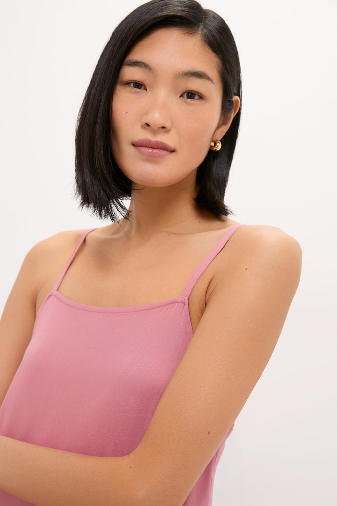 Pink Embroidered Coral Millay Dress