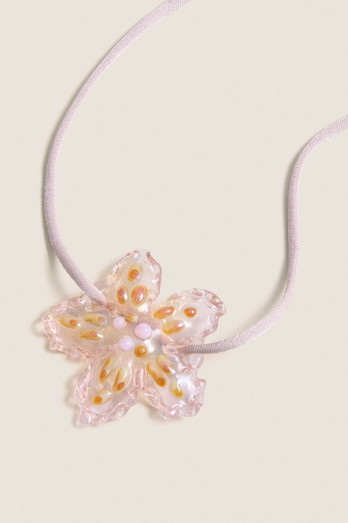 Pink Glass Betta Necklace