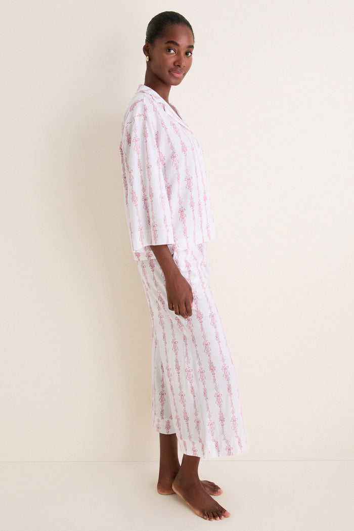 Pink Mayfair Toile Women's Pima Olivia Wide Leg