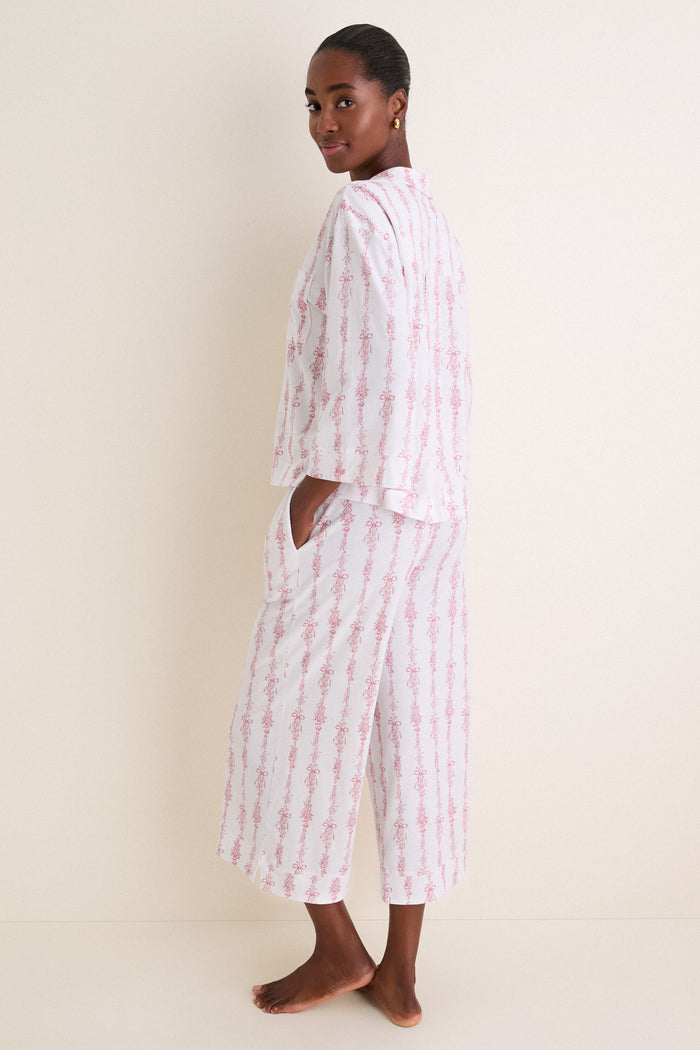 Pink Mayfair Toile Women's Pima Olivia Wide Leg