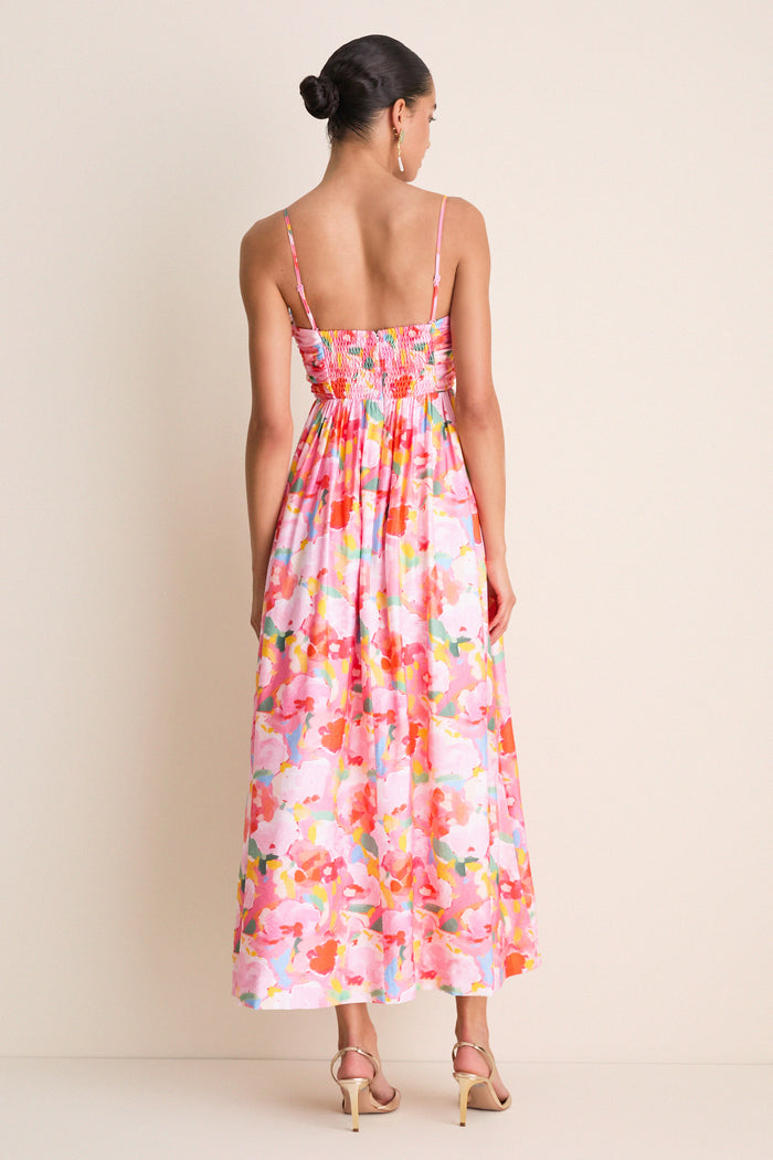 Pink Multi Watercolor Harper Maxi Dress