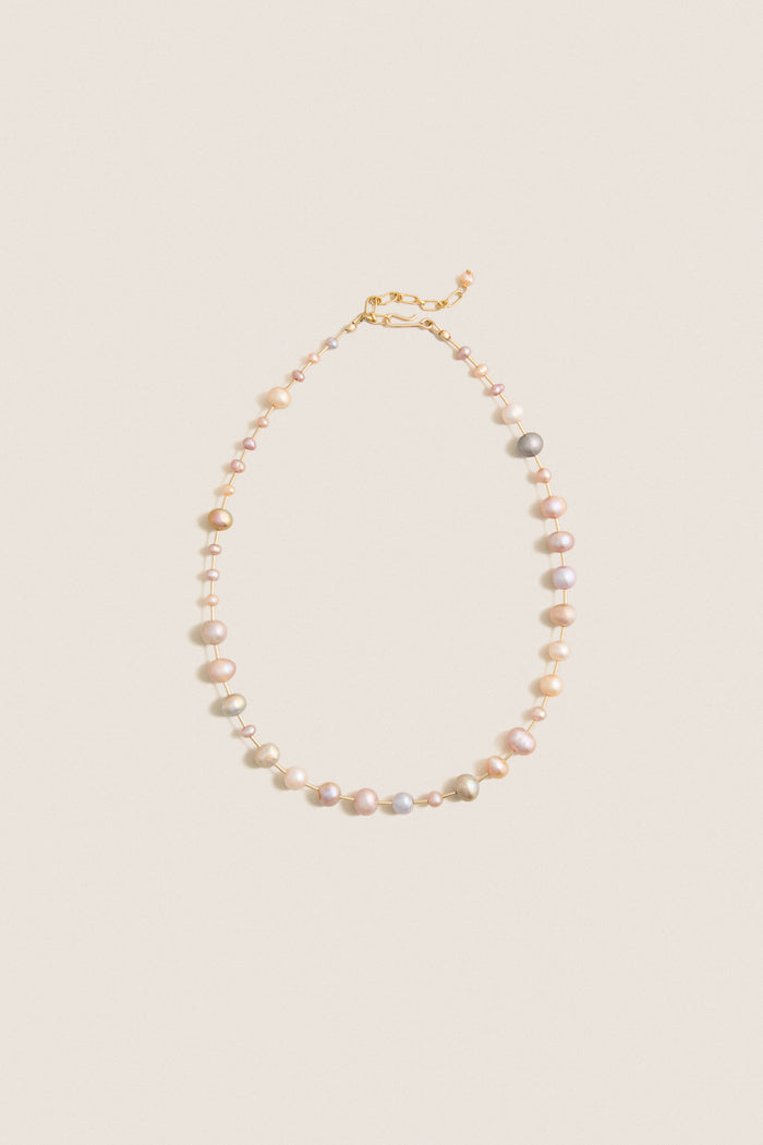 Pink Pearl Golden Rod Necklace