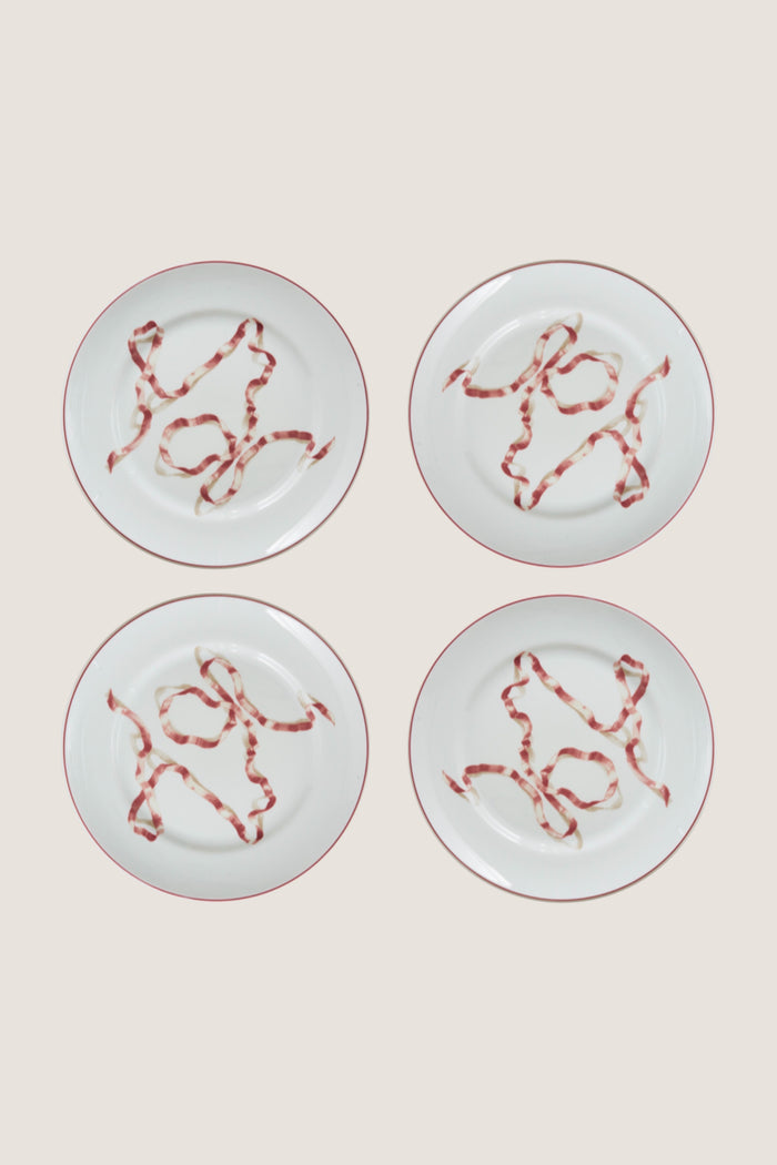 Pink Ribbon Dinner Plates (Set of 4)