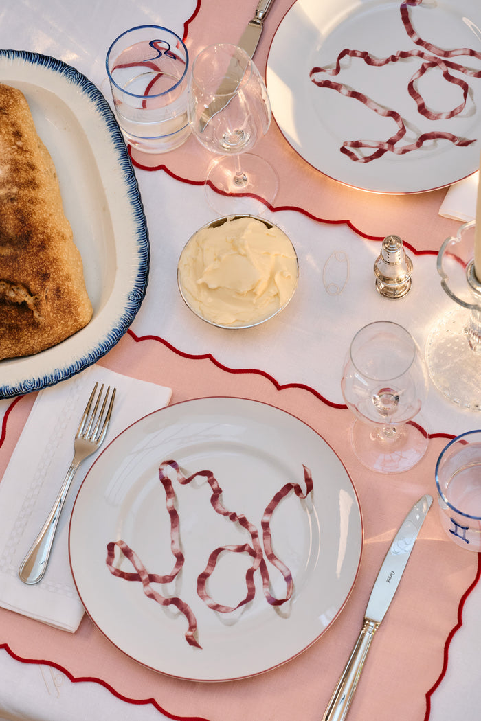 Pink Ribbon Dinner Plates (Set of 4)