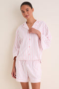 Pink Stripe Pima Cotton Olivia Short Set