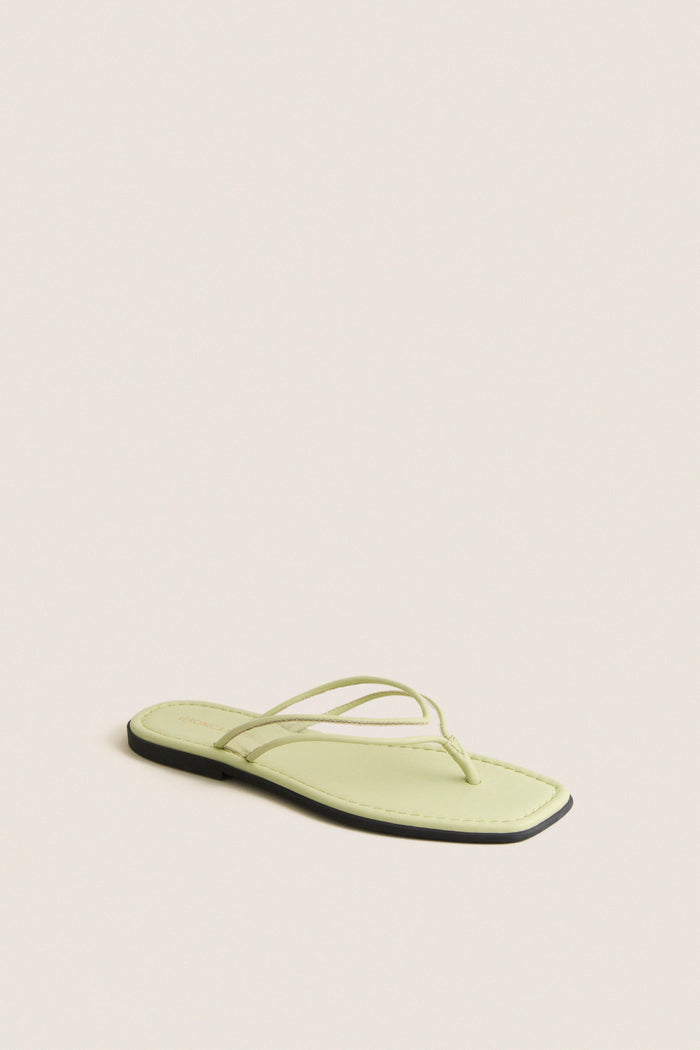 Pistachio Green Clea Piping Sandals